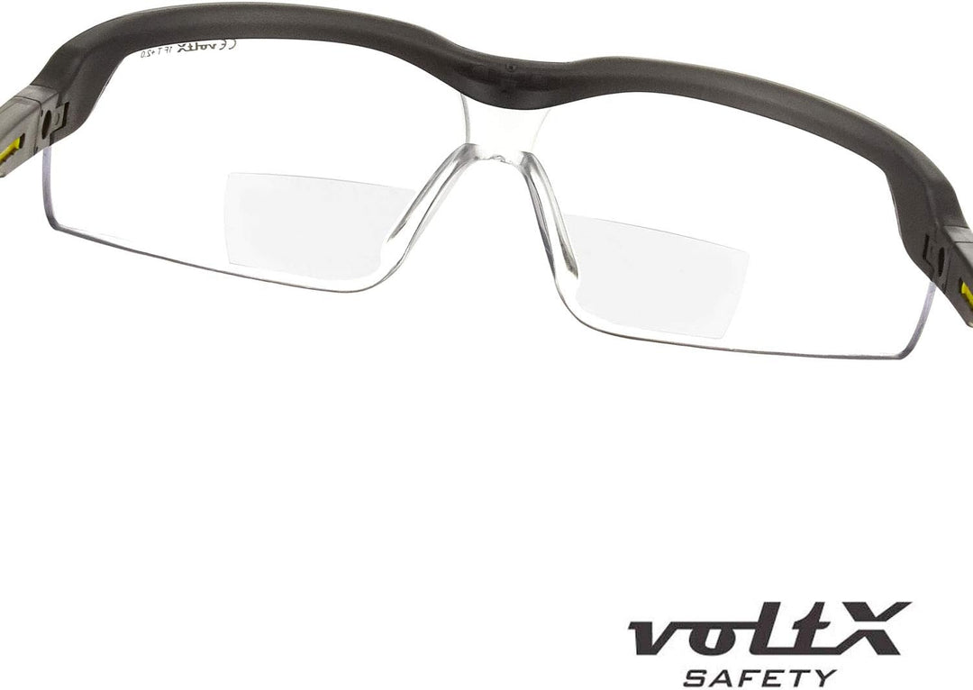voltX 3 x GT Adjustable (2020 Model) Bifokale Lesen Schutzbrille (KLAR +1.5 Dioptrie), EN166FT Zerti