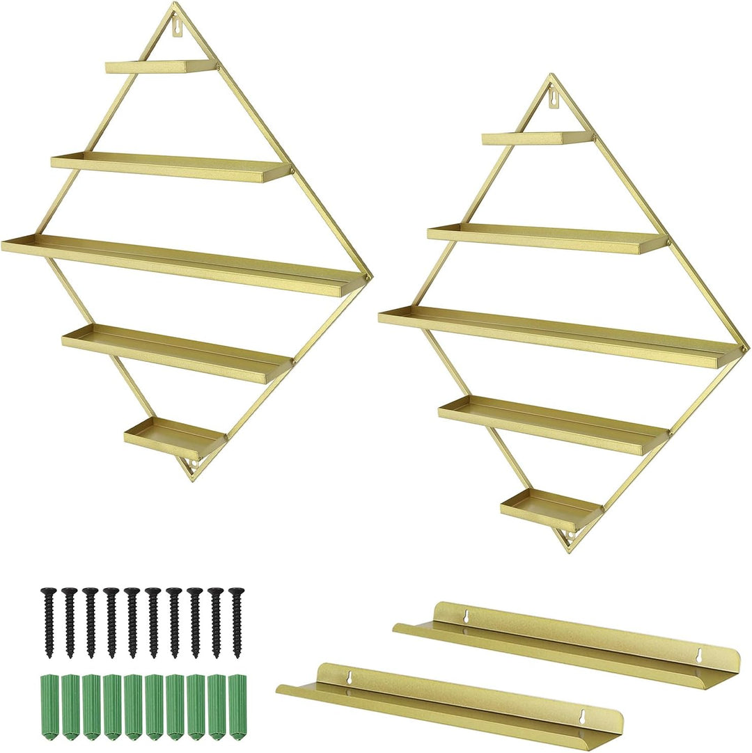 5 Ebenen Rhombus Nagellack Organizer Regal Display, Nagellack Regal, Wandregal Nagellackständer, Met