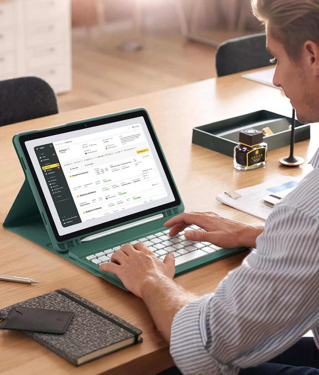 Vobafe Hülle mit Tastatur für Samsung Galaxy Tab A11+ Plus 11 Zoll 2025 / Tab A9+ Plus 2023, 7 Farbe