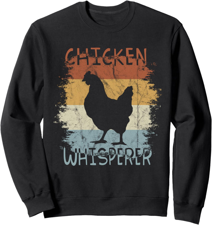 Retro Huhn Silhouette Hühner Flüsterer Chicken Whisperer Sweatshirt