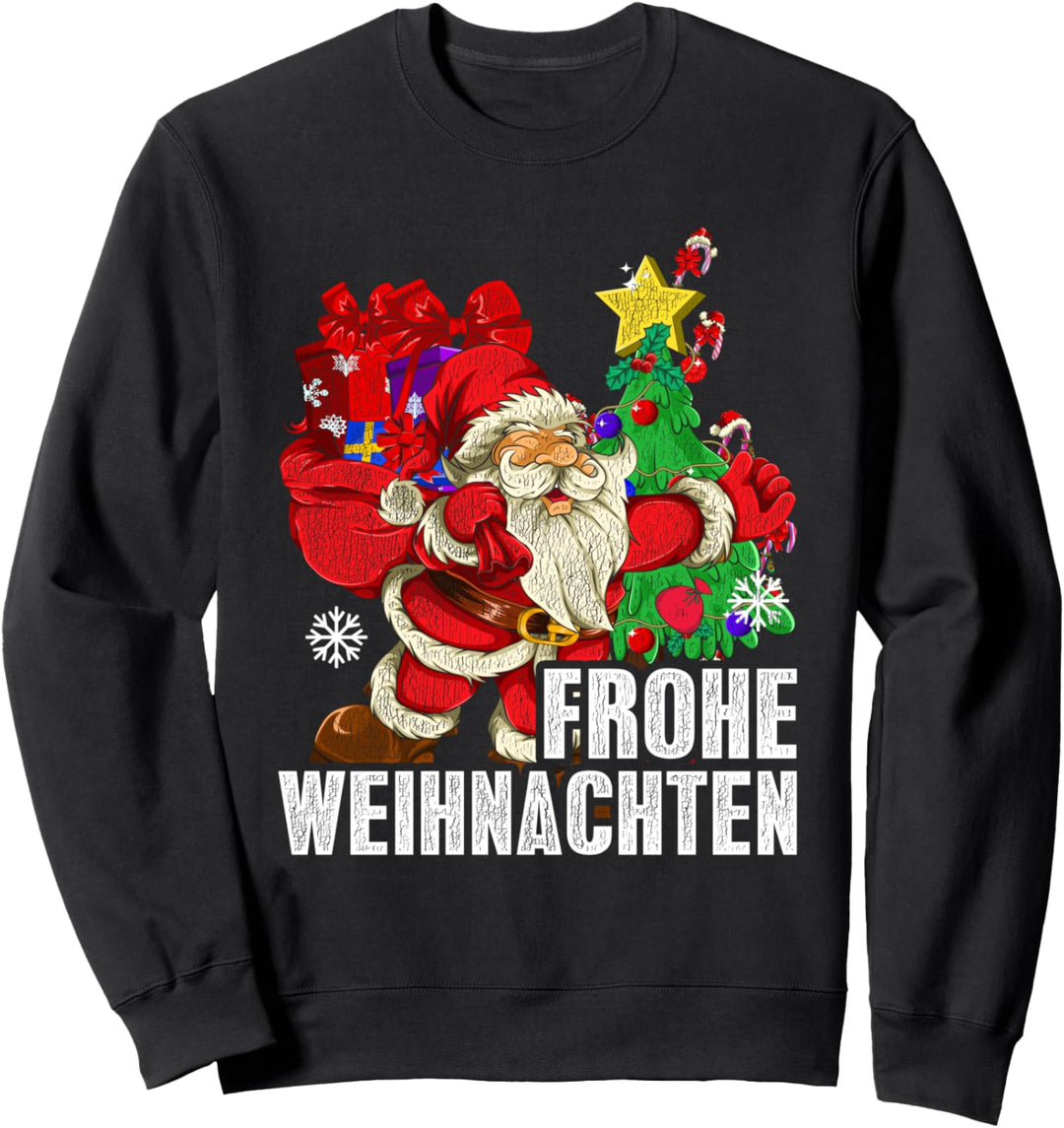 Weihnachtsmann Geschenke Santa Frohe Weihnachten Sweatshirt