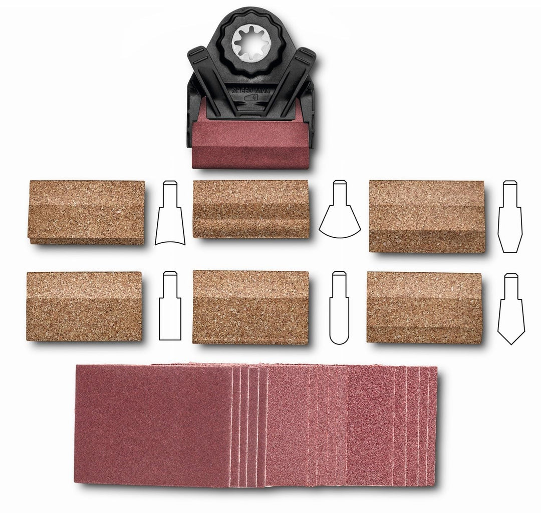 Fein Profil Schleifset, 22-teilig (Aufnahme Starlock Plus, zum Schleifen in Nuten + an Aussenradien)
