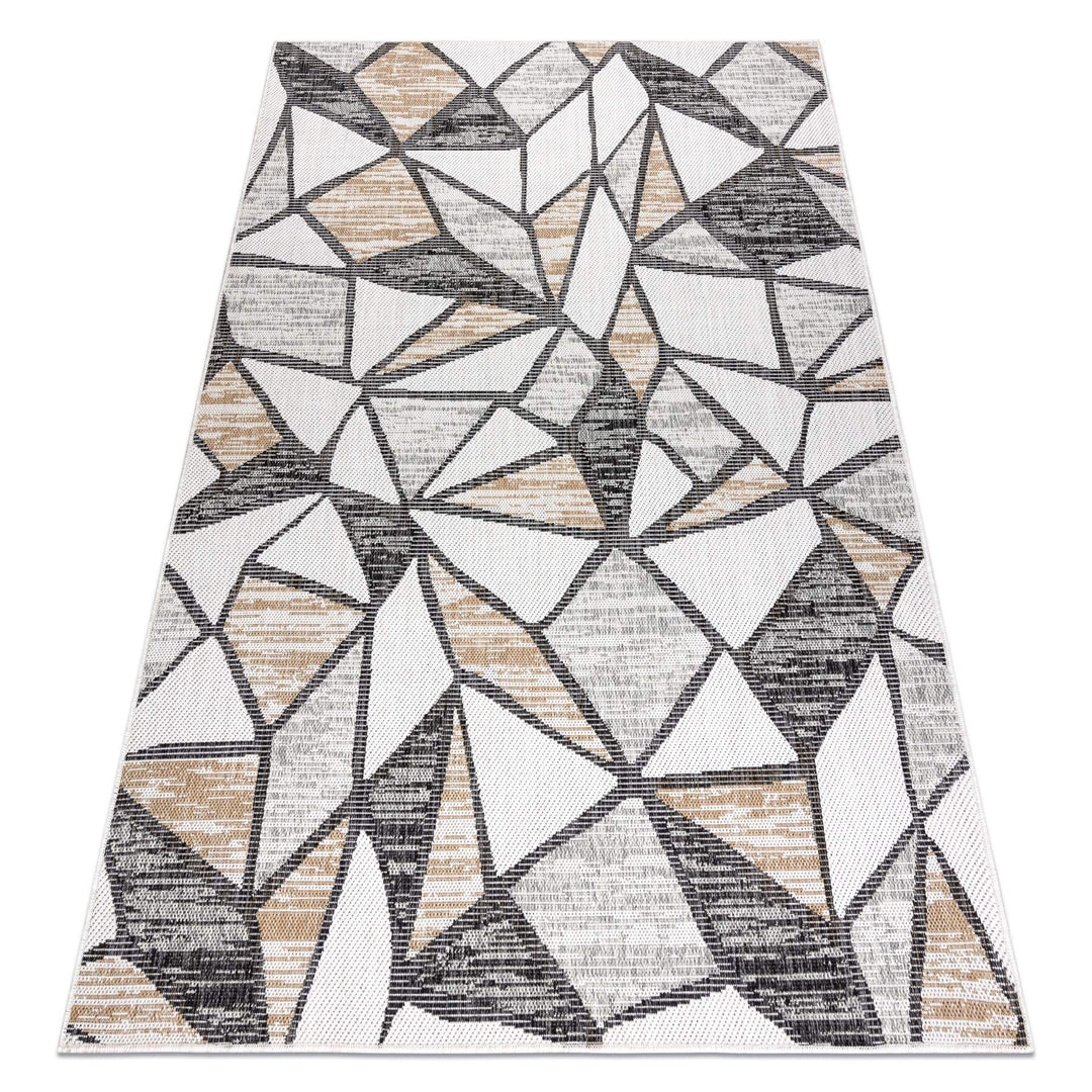 rugsx Teppich SISAL Cooper Mosaik Innen &amp; Aussen Hochwertiges Flachgewebe Schlafzimmer/Terrasse/Balk