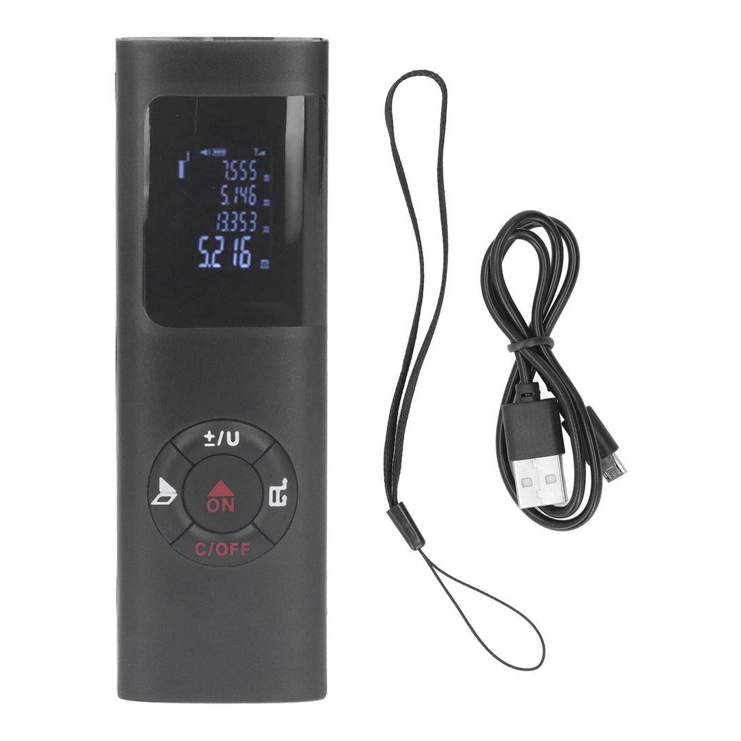 Messgerät, Wiederaufladbares Entfernungsmessgerät, LCD-Entfernungsmessgerät, 60 M, Digitales Anzeige