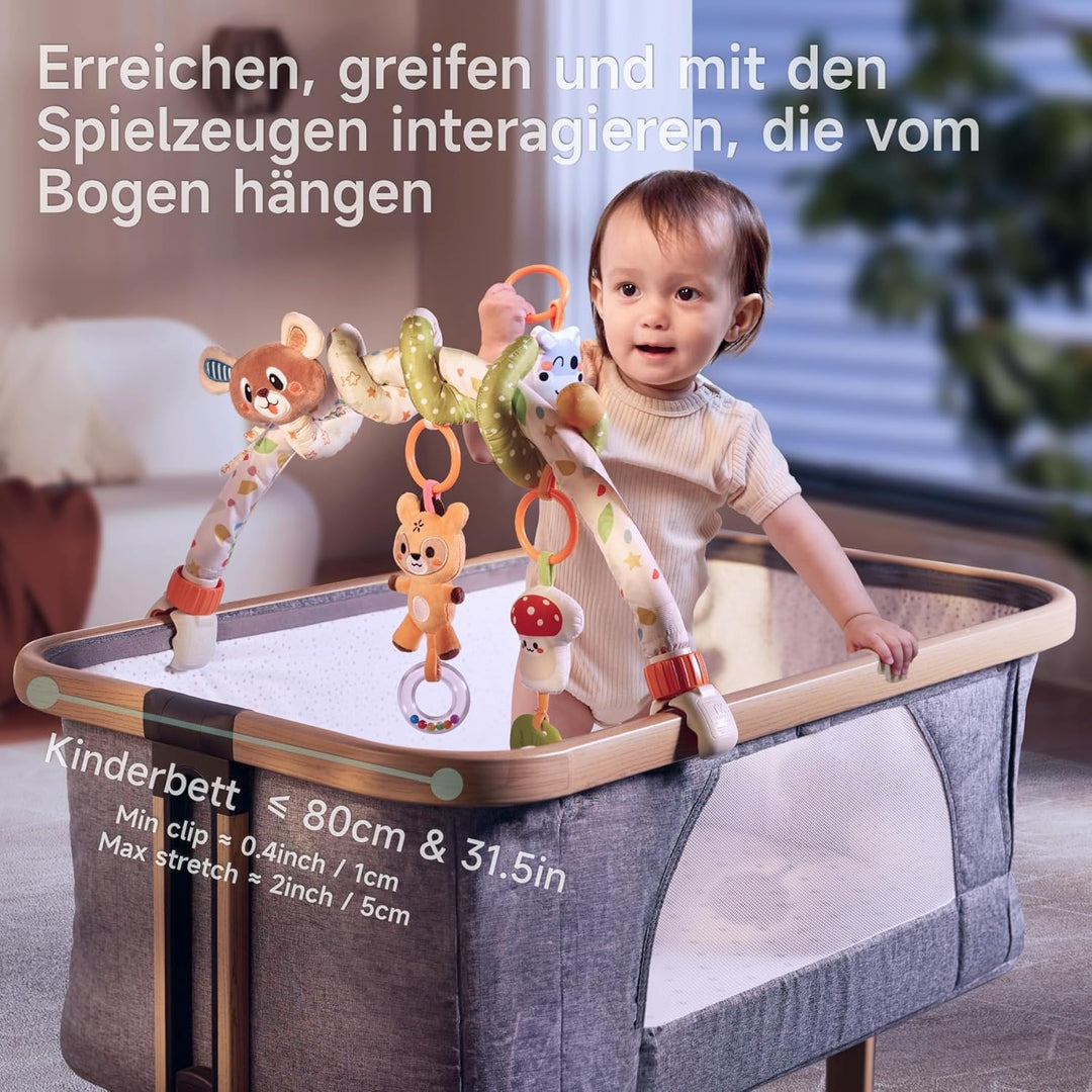 TUMAMA Babybogen Kinderwagen Mit Spirale Spielzeug Baby 0 3 6 9 12 Monate Babybogen Kinderbett Spiel