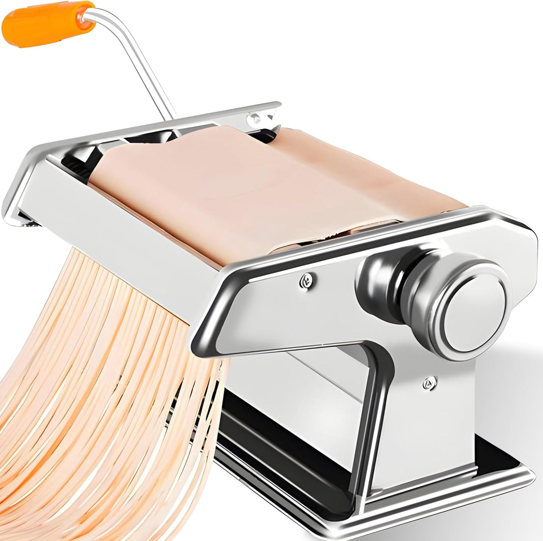 Retoo Manuelle Nudelmaschine Edelstahl, Pasta Maker, Pastamaschine Nudel Maschine für Spaghetti, Las