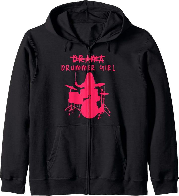 Drama Drummer Girl Musikerin Schlagzeugerin Drums Drummer Kapuzenjacke