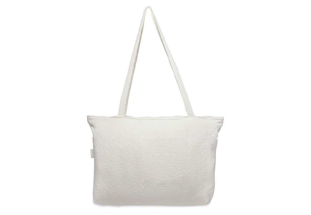 Jollein Shopper Tasche Umhängetasche Wickeltasche Ivory samtweiss | 027-821-66069 Weiss, Weiss
