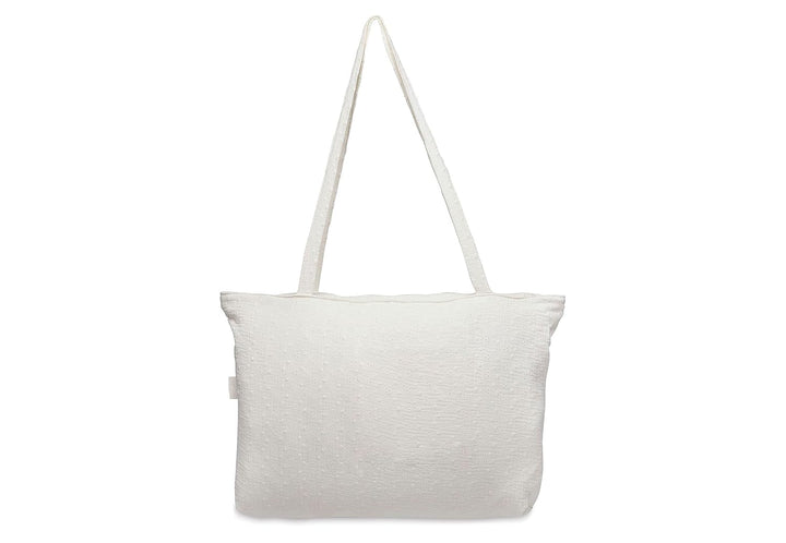 Jollein Shopper Tasche Umhängetasche Wickeltasche Ivory samtweiss | 027-821-66069 Weiss, Weiss