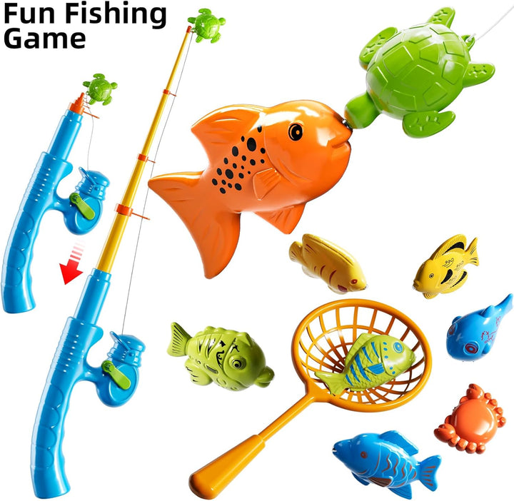 JUKUDAHU Magnetisches Angelspielzeug für Kinder ab 3-5 Jahren, Angelspiel mit aufblasbarem Kinderpoo