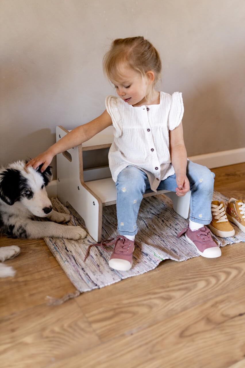 Tritthocker für Kinder - Montessori - Tritthocker Kinder - Hocker Holz - Toilettenhocker - Hocker Ki