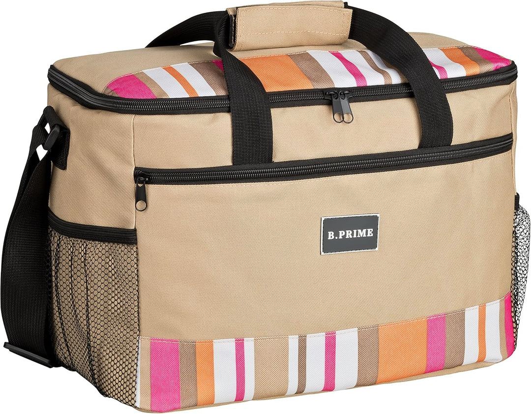B.PRIME 20L Kühltasche Classic I 36x26x22cm I Isoliertasche I Lunch-Tasche I Kühlbox I Picknick-Tasc