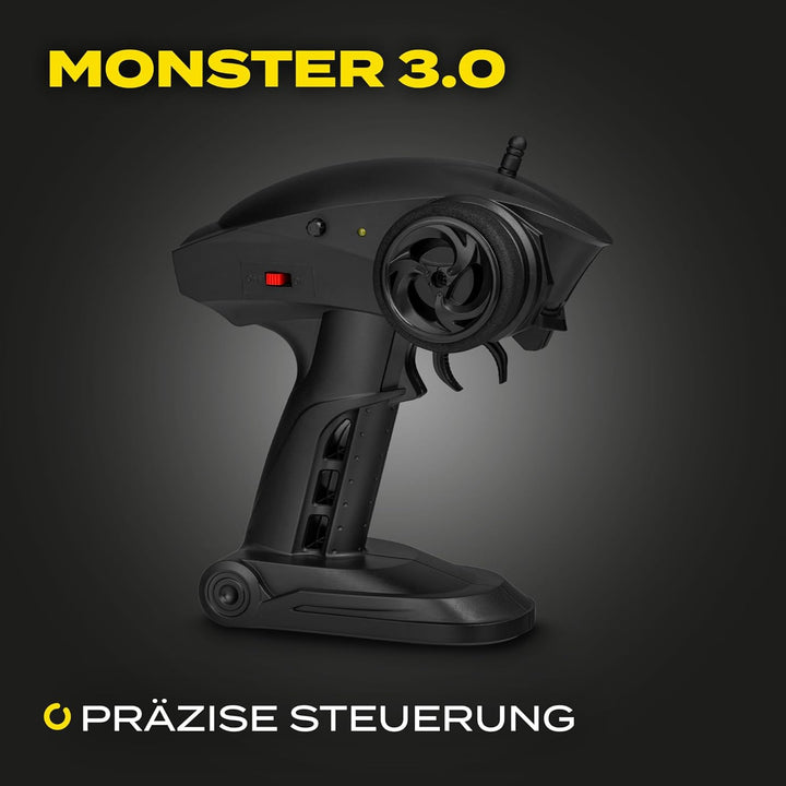 Overmax X-Monster 3.0 Truck Ferngesteuertes RC Auto 45 km/h, 1:18, 2 Akkus, Allrad, 100m Reichweite,