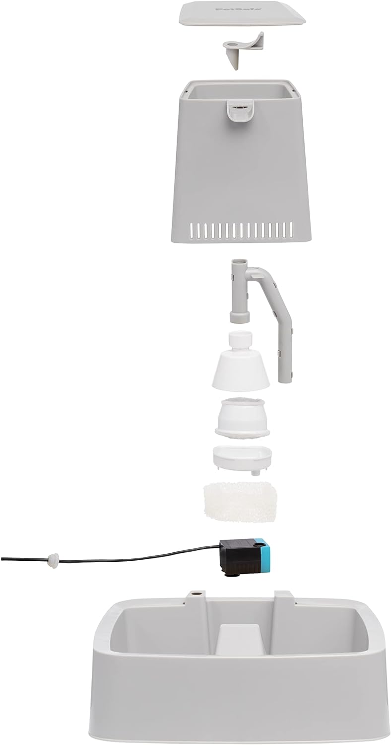 PetSafe 7,5 Liter Trinkbrunnen Drinkwell für Hunde und Katzen, Duales Filtersystem, aus BPA-freiem K