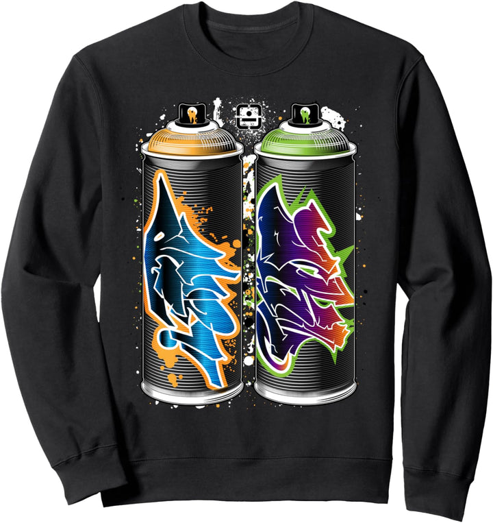 Graffiti-Sprühlackdosen - Die Säulen des Urban Art Sweatshirt