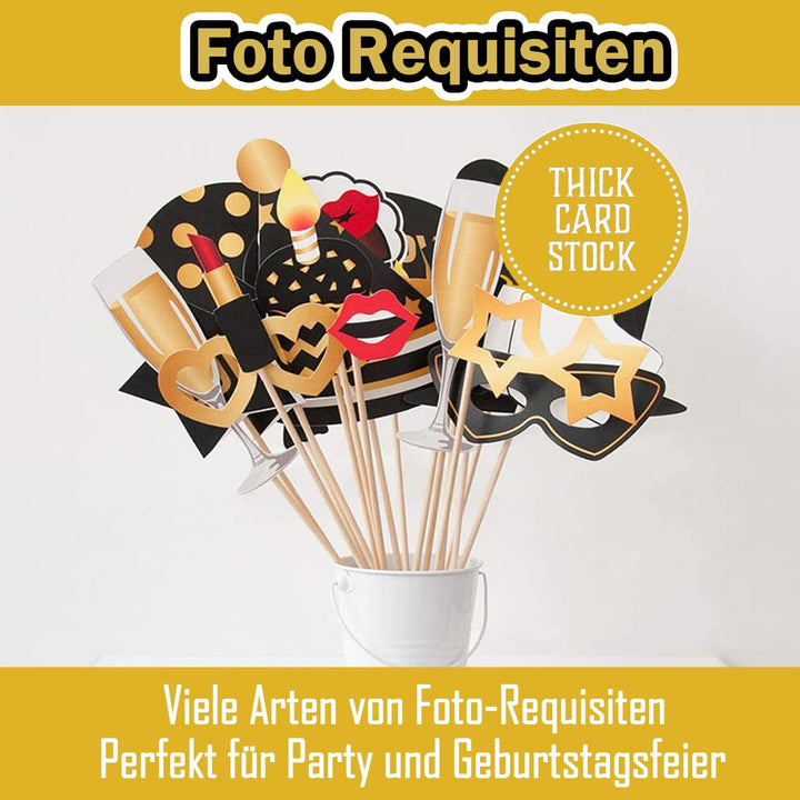 30. Geburtstag Fotobox Accessoires Männer 34 Stück Photobooth und 1 Stück Aufblasbarer Fotorahmen Ph
