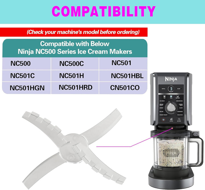 CDDCWZ Ersatz-Paddelklinge für Eismaschinen der Ninja Creami NC500-Serie, Ersatzteile Klinge für Nin