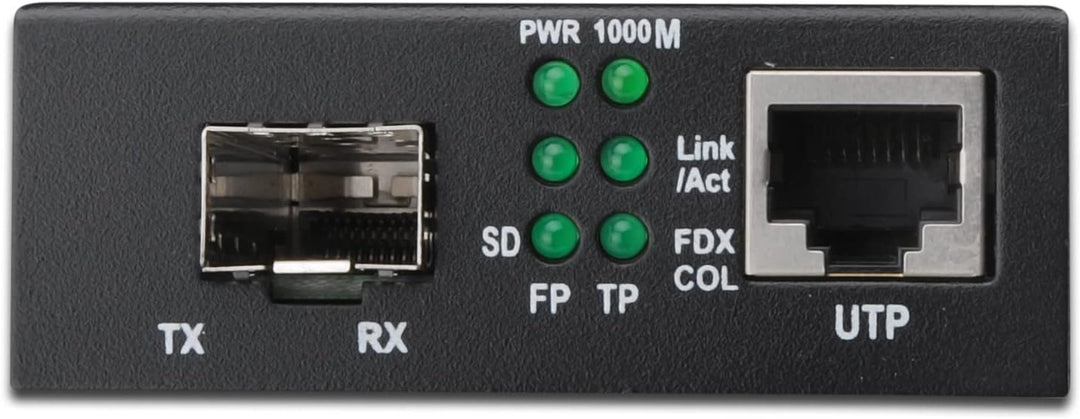 DIGITUS Medienkonverter - SFP Port - Gbit Ethernet - RJ45 / SFP - 10/100/1000Base-T/TX zu 1000Base-S