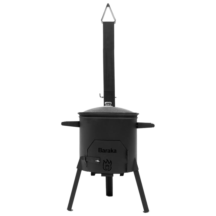 FlameFusion Utschak Feuerofen mit Abzugsrohr Uchag Grillen & Kochen mit Outdoorküche (Utschak S - mi