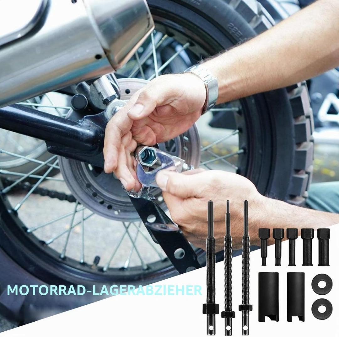 BORDEAG 12 Stück Innenlager Abzieher Set, 9-23mm Motorrad Innenlager-Auszieher-Kit, Radlager Abziehe