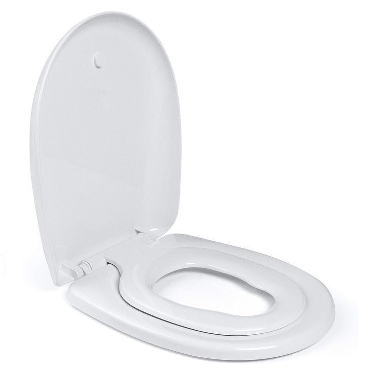 Aqua Bagno | Toilettensitz, Familien WC-Sitz mit Absenkautomatik, O-Form Abnehmbarer Toilettensitz,