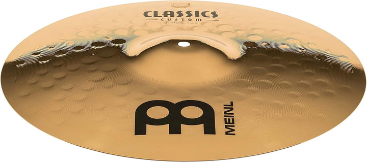 Meinl Cymbals Classics Custom Brilliant Crash Medium 15 Zoll (Video) Schlagzeug Becken – Paar – (38,