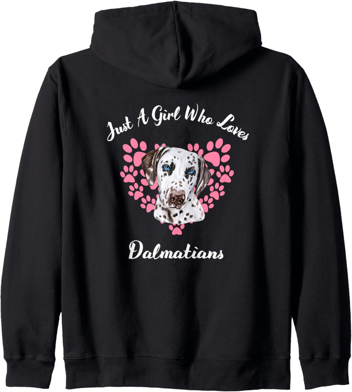 Just A Girl Who Loves Dalmatians Hunde Süsser Welpe Kapuzenjacke