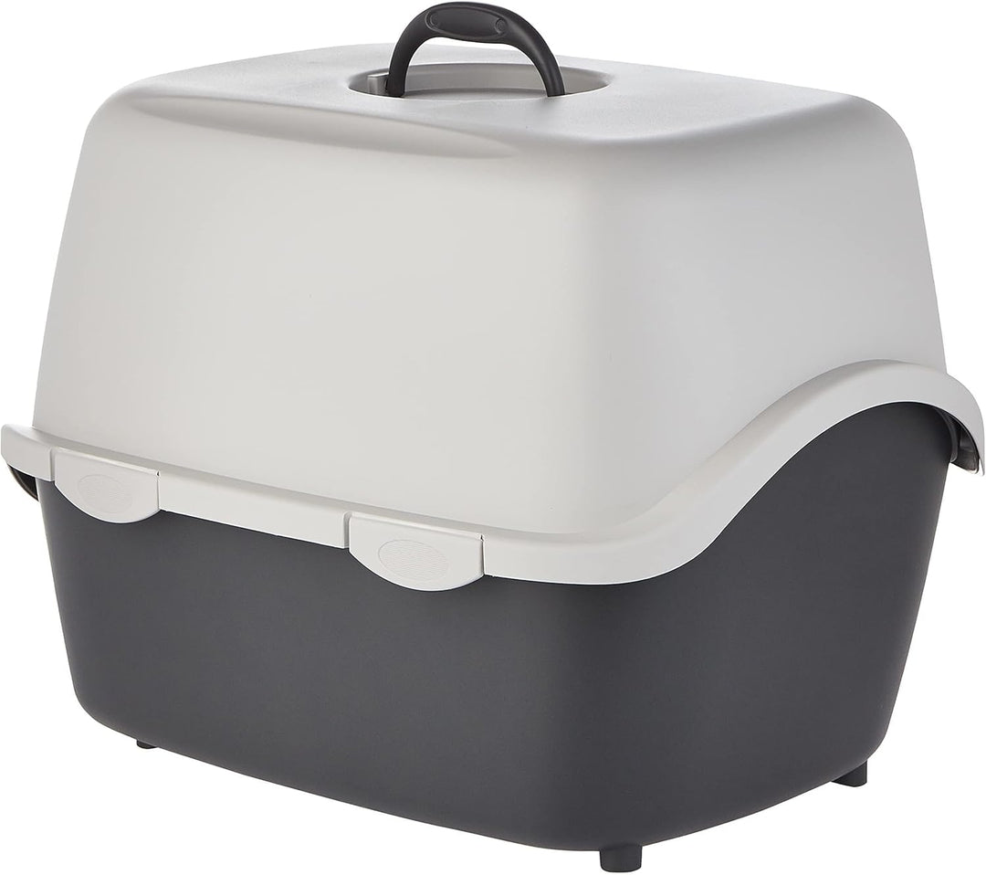 TRIXIE Katzentoilette Vico, mit Haube, 40 × 40 × 56 cm, dunkelgrau/hellgrau dunkelgrau/hellgrau 40 ×