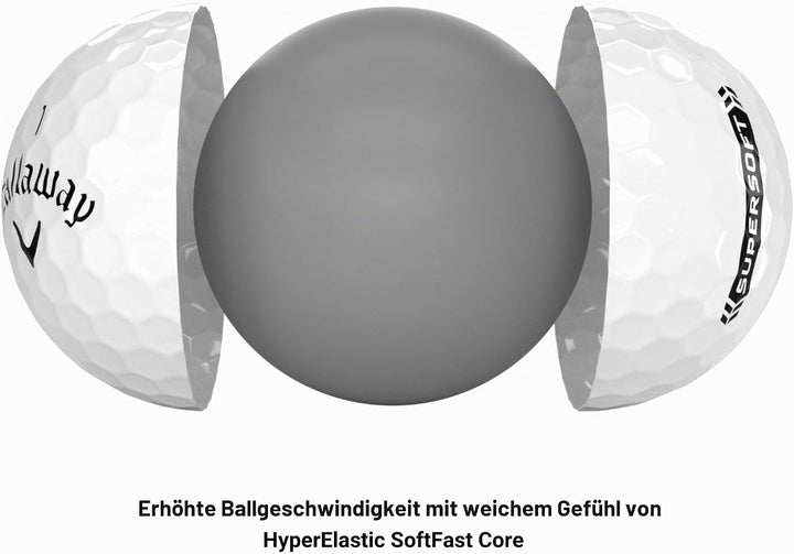 Callaway Supersoft Golfbälle 2023 Weiss, Weiss