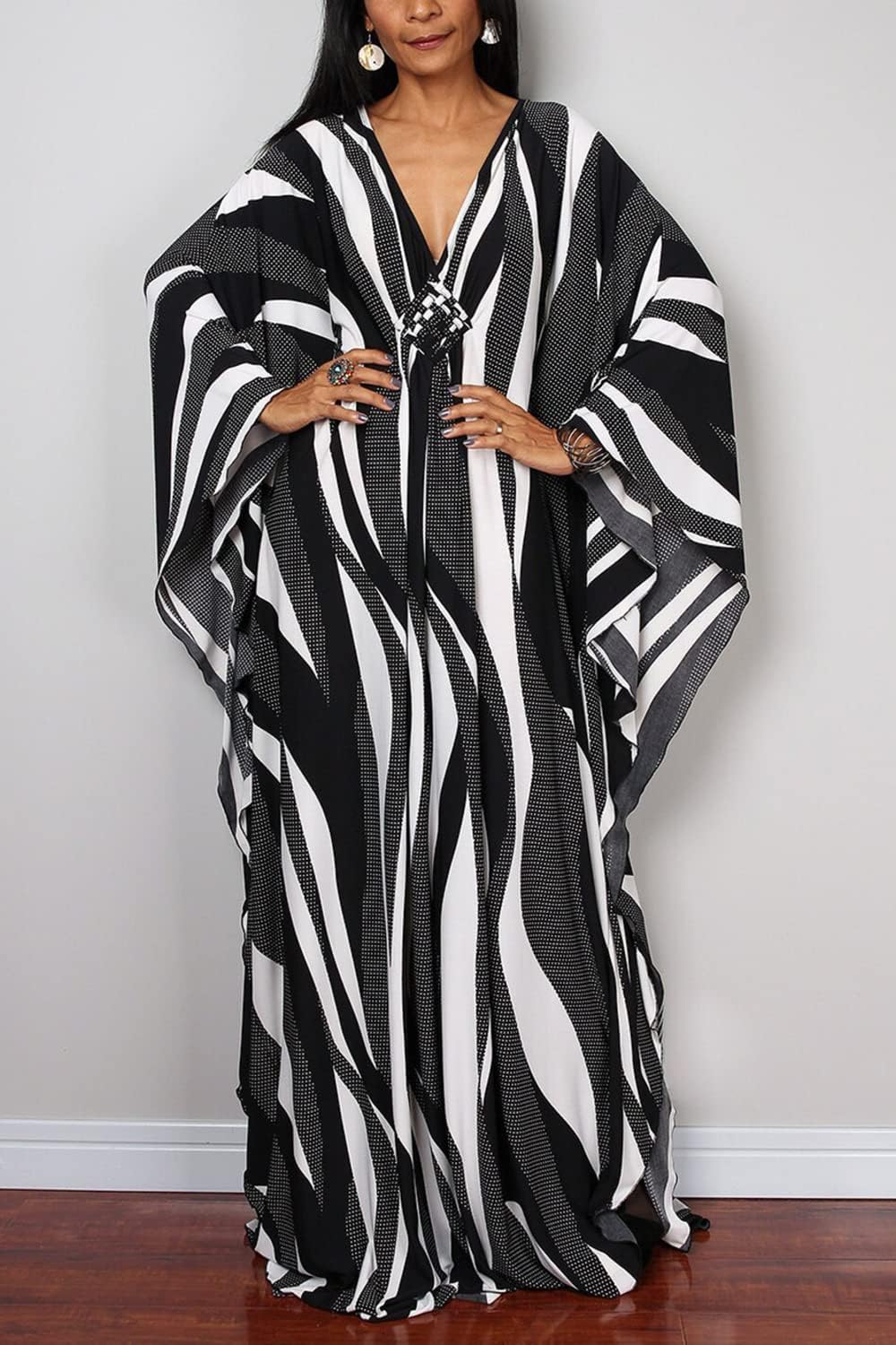 YouKD Frauen Sommer Lange Kaftan Maxi Bohemian Kleid Strand Vertuschungen Bikini Robe Loungewear One