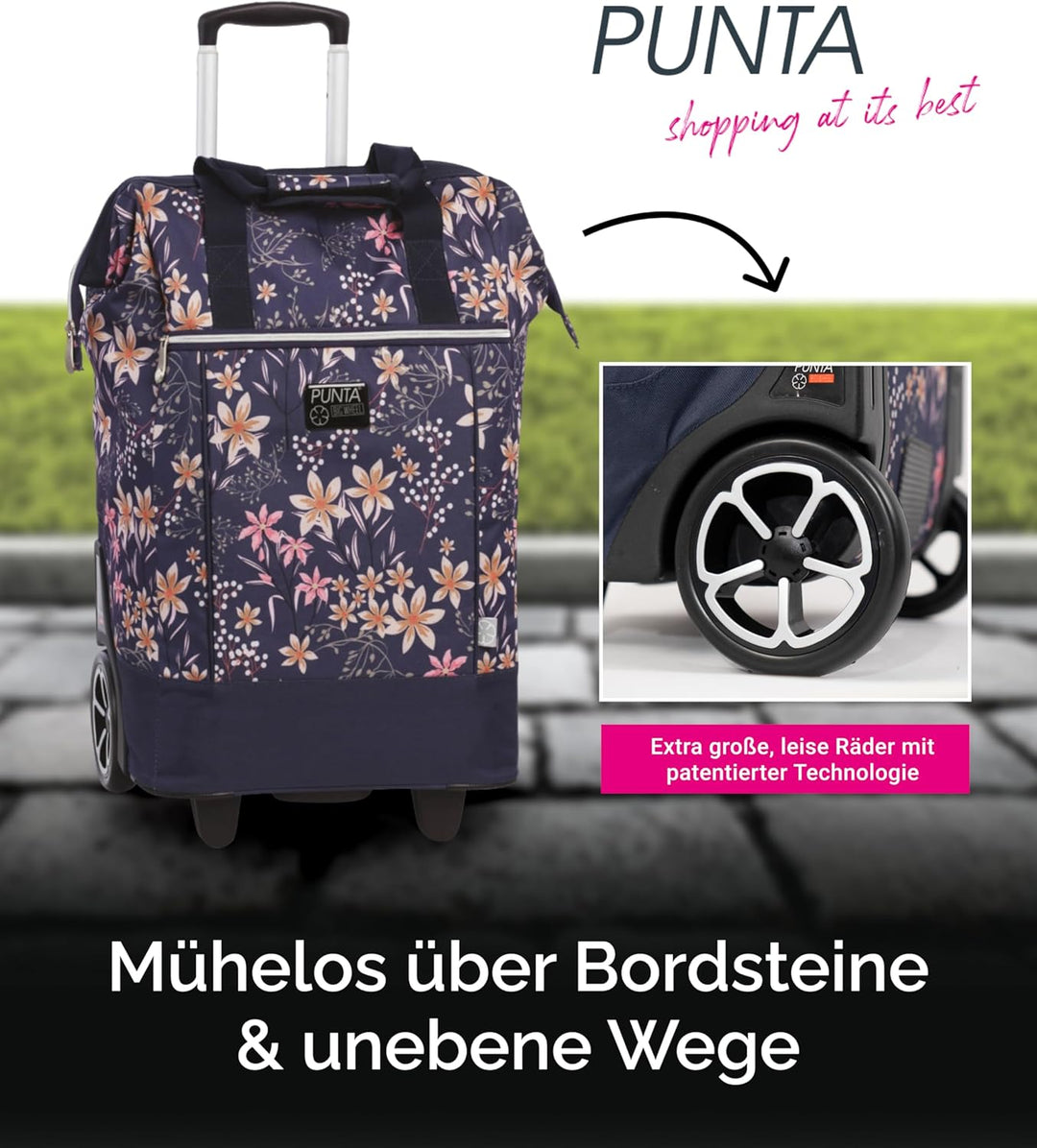 Punta® Einkaufstrolley Big Wheel 40L | grosser & Stabiler Einkaufsroller mit XL-Rädern | leise & lei