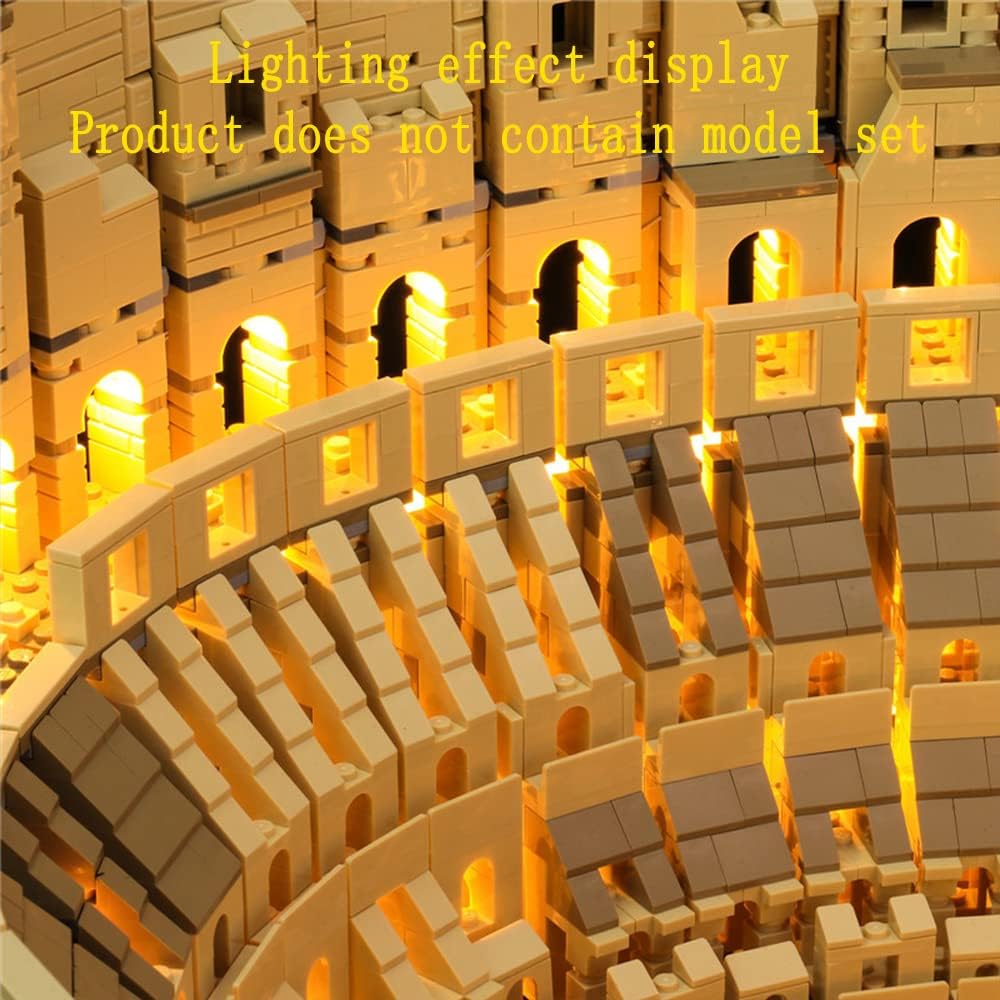 GEAMENT LED Licht-Set Kompatibel mit Lego Kolosseum (Colosseum) - Beleuchtungsset für Creator 10276