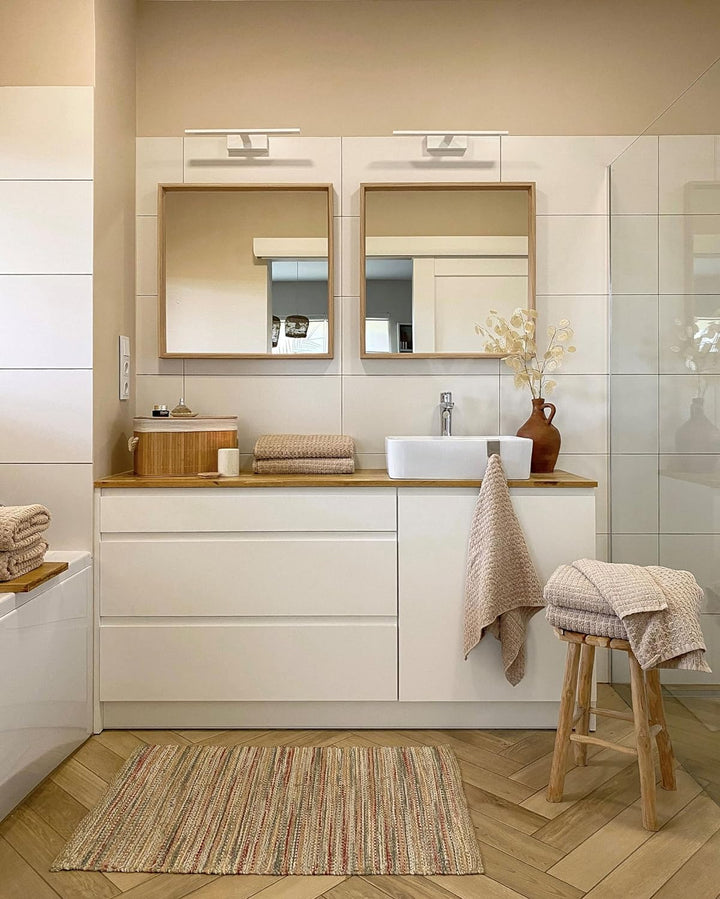 Frottee Badehandtuch 4er Set Baumwolle beige verschiedene Grössen Atai
