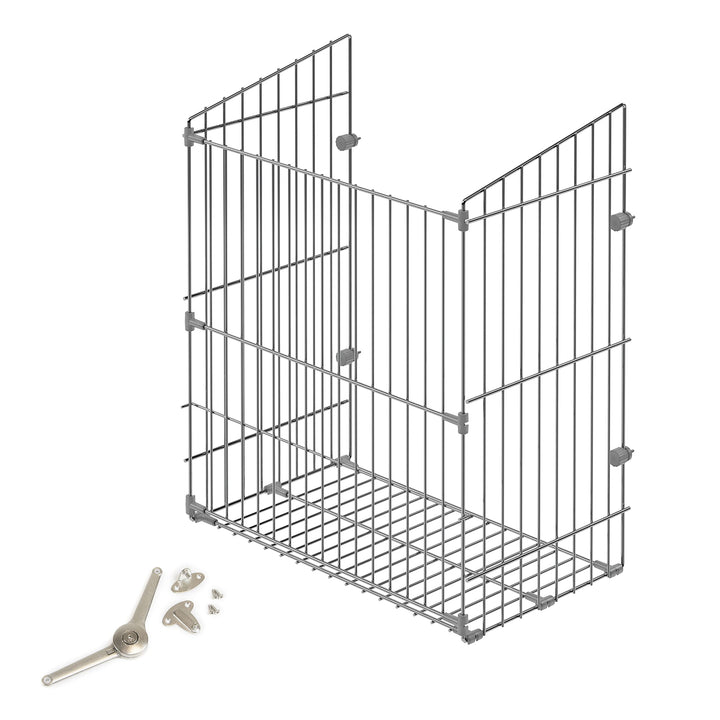 Emuca - Wäschekorb Wäsche für Modul 450mm, Wäscheschrank mit ausklappbarem, Verchromt, Stahl Kippbar