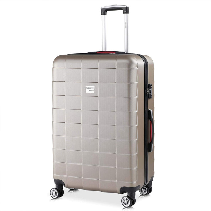 MONZANA® 2er Set Koffer Boardcase M, XL Gelgriffe TSA Schloss Reisekoffer Trolley Kofferset Handgepä