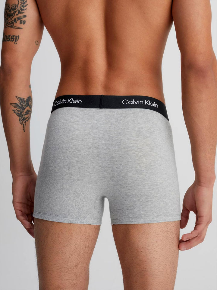 Calvin Klein Herren Trunk XS Black, White, Grey Heather, XS Black, White, Grey Heather