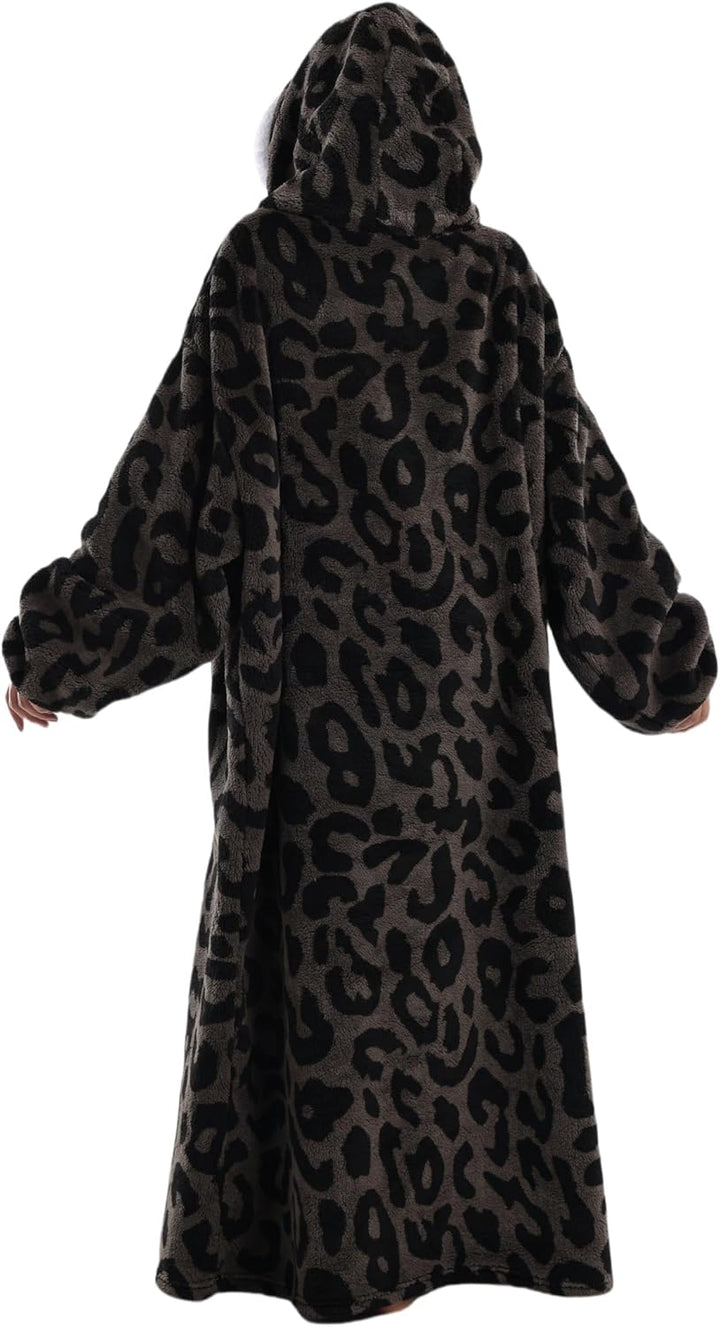 Verlängert Übergrosse Hoodie Decke,Decken Hoodie Damen mit Tasche und Kapuze,Superweiche und Warme K