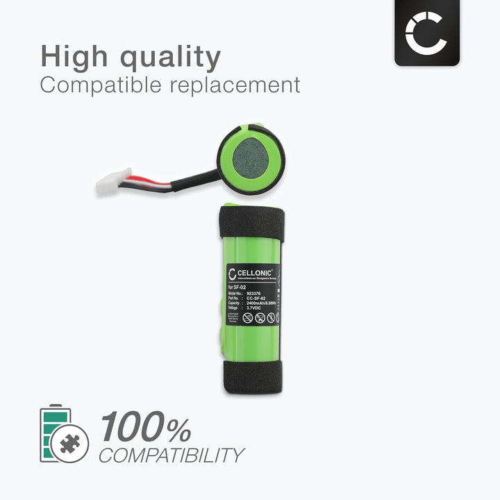 CELLONIC, Lautsprecherakku kompatibel mit Sony SRS-X2 (2400mAh, 3.7V) Ersatzakku 9-885-197-08, SF-02