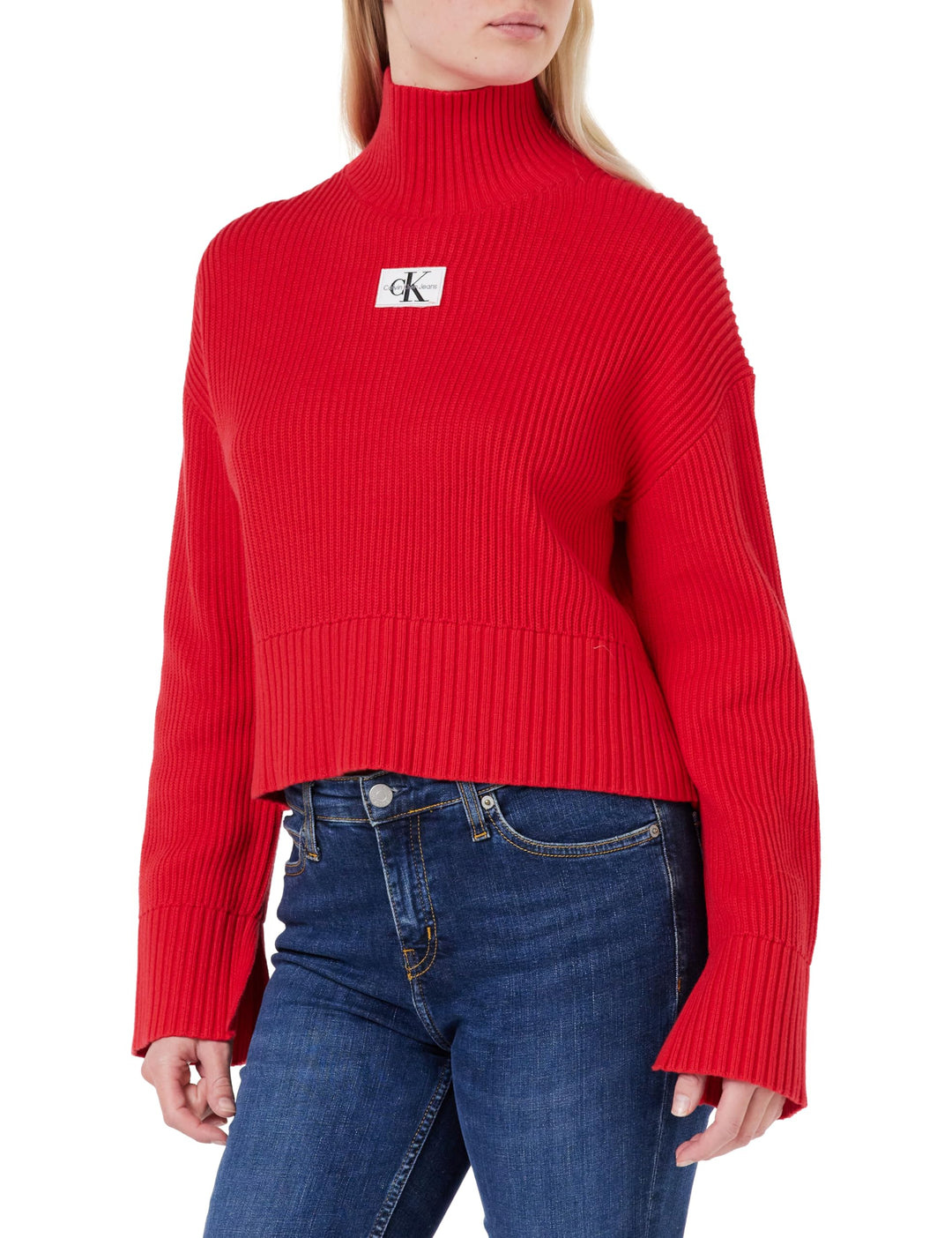 Calvin Klein Damen Pullover XL Rot (Candy Apple), XL Rot (Candy Apple)