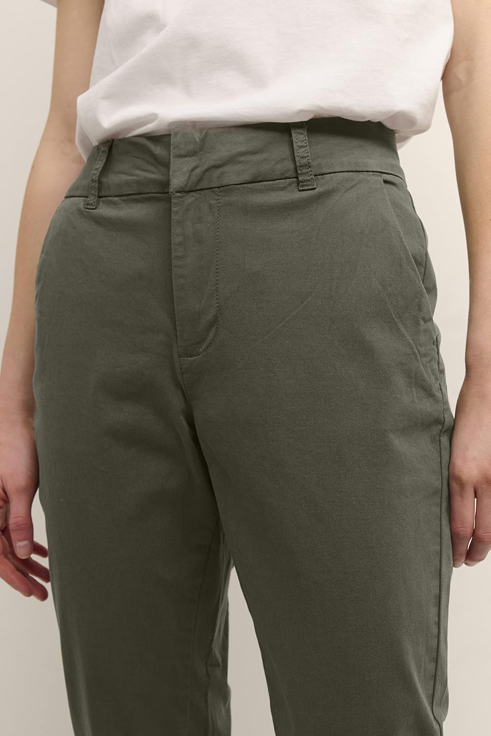 KAFFE Damen Hose Elegant Elastische Taille Casual Anzughose Damen Hose Elegant Elastische Taille Cas