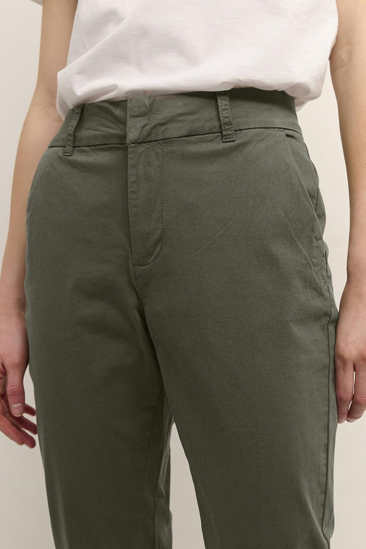 KAFFE Damen Hose Elegant Elastische Taille Casual Anzughose Damen Hose Elegant Elastische Taille Cas