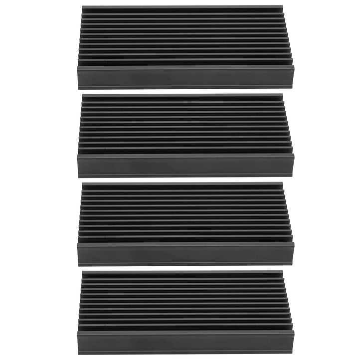 4-tlg Aluminiumkühlkörper Kleine Kühler Kühlkörpermodul Kühlrippe für Elektronik 50 x 12,7 x 100 mm