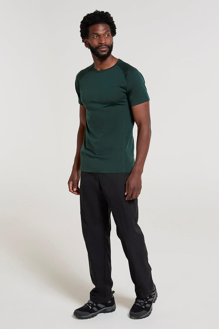 Mountain Warehouse Summit Merino Herren T-Shirt Unterhemd Thermounterwäsche Funktionsunterwäsche Ski