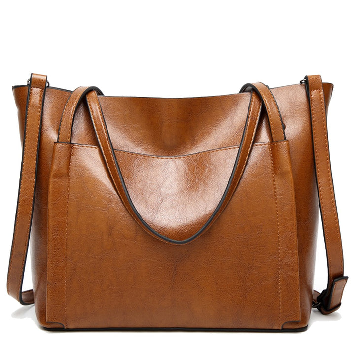 Coolives Damen Gross Shopper Tasche aus PU-Leder mit Schulterriemen Schultertasche Umhängetasche Eim