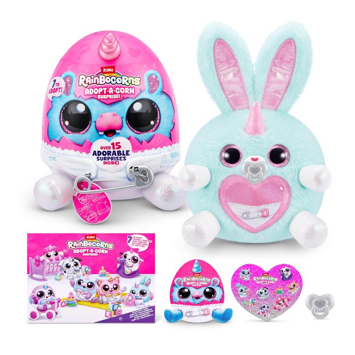 Rainbocorns 92105A, Bunny, Adpot-A-Corn, Small (23.5 cm), Bunny