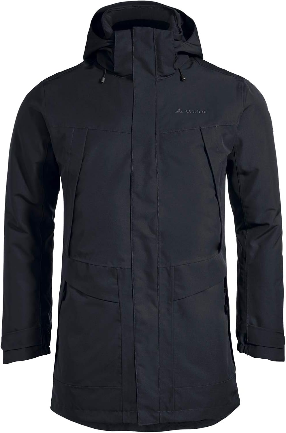 VAUDE Men's Idris Wool Parka - Winterparka Herren - wasserdicht M Schwarz, M Schwarz