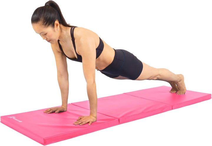 ProsourceFit Gymnastikmatte, dreifach faltbar, dick, mit Tragegriffen für Tumbling, MMA, Kampfsport,
