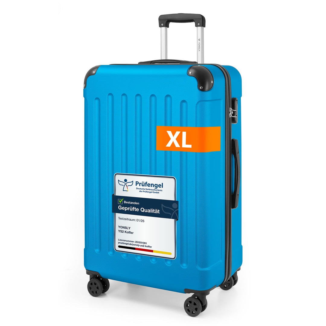 Gepäck Suitcase Reisekoffer, Trolley Rollkoffer Handgepäck, Hartschalenreisekoffer mit 360° Lenkroll