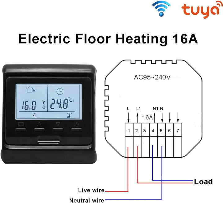 MINCO Home Programmable Tuya Smart WiFi Thermostat Electric Heating Warm Floor Temperature Controlle
