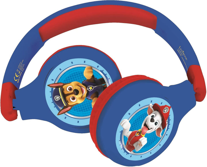 Lexibook HPBT010PA Chase,Marcus Paw Patrol 2-in-1-Bluetooth-Kopfhörer für Kinder-Stereo Wireless Wir
